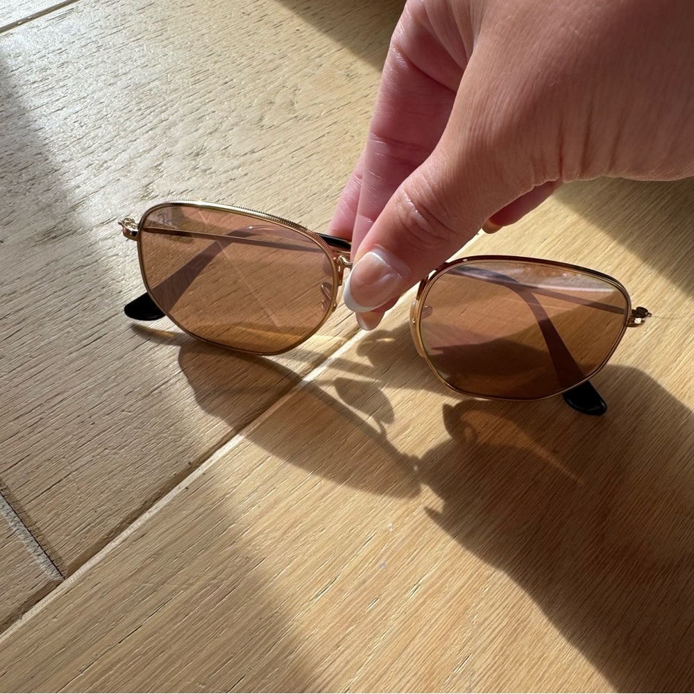Ray-Ban Gold and Pink Hexagonal Sunglasses - Picture 4 of 7